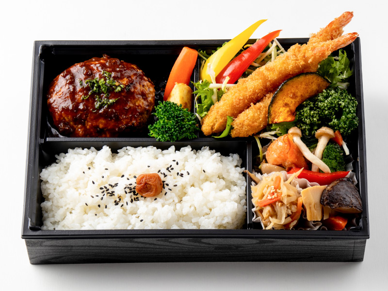 オリジナルハンバーグ＆海老フライ弁当