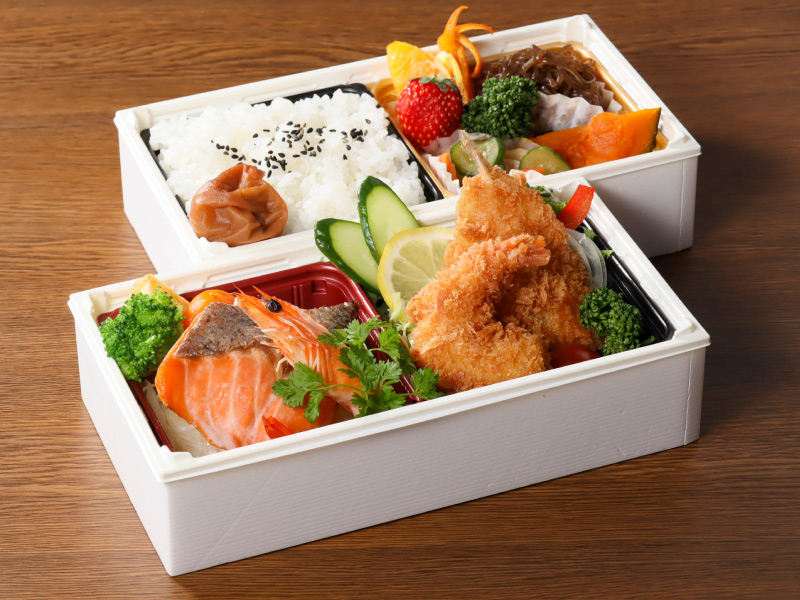 二段弁当 魚